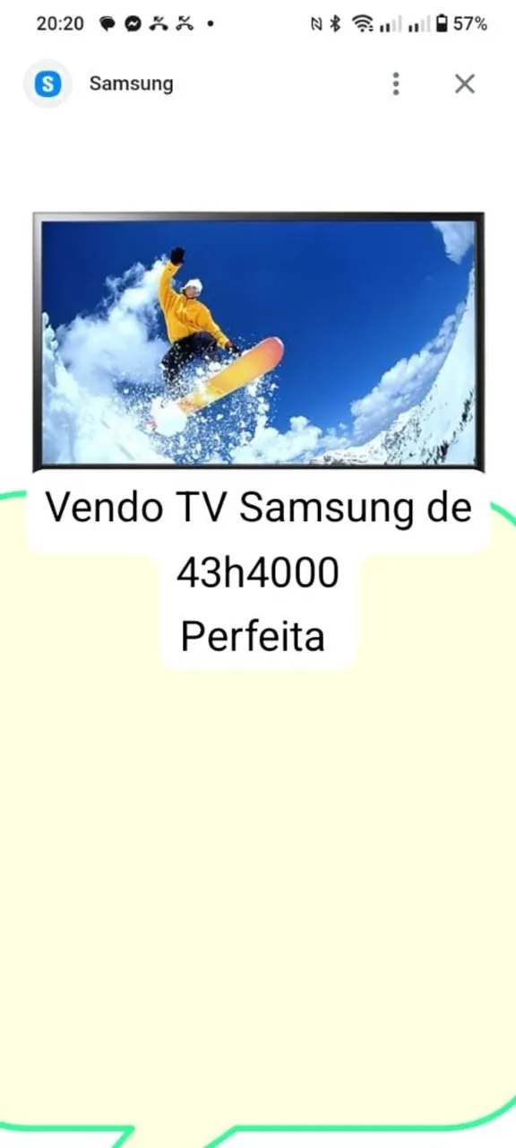 TV Samsung 43h4000 - Perfeita!