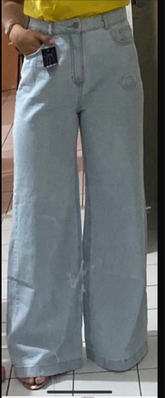 Calça Jeans Feminina Cintura Alta - Azul - Foto 3