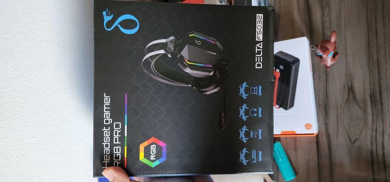 Fone de Ouvido Gamer Delta com LED RGB - Foto 3