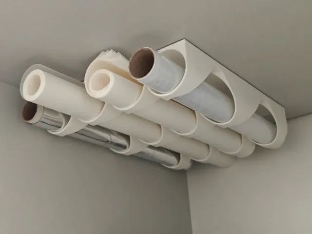 Suporte para rolos de plastico filme - papel manteiga - papel aluminio - suporte para arma