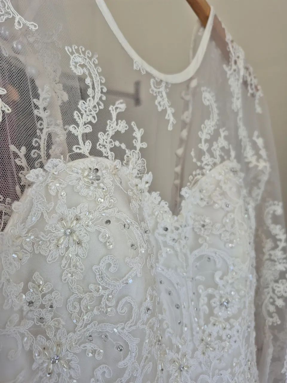 Vestido De Noiva Sereia Mangas - Foto 4