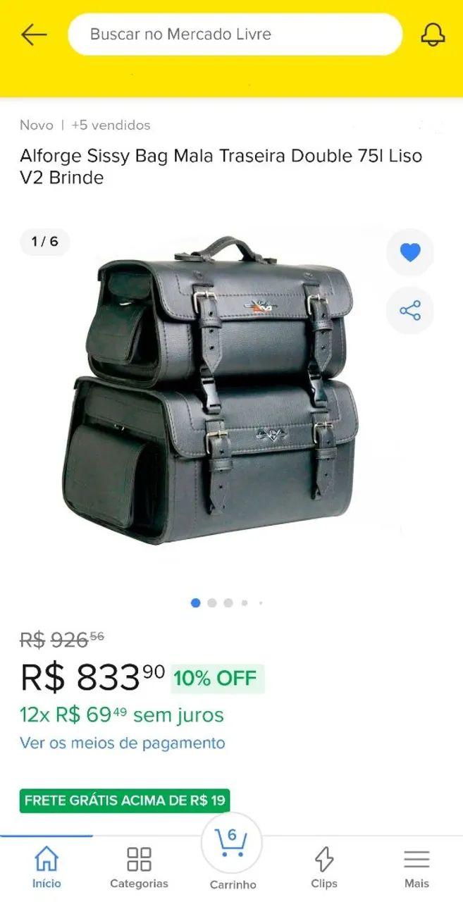 Alforges Sissy Bag Mala Traseira Double 75l - Liso - Foto 6