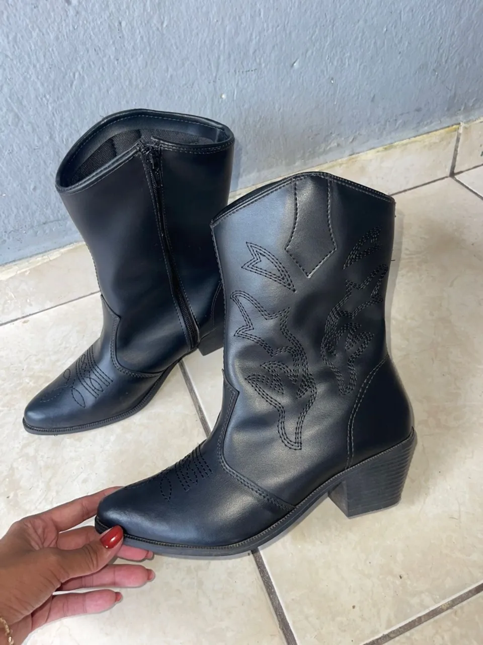 Botas Texanas Pretas - Estilo Country