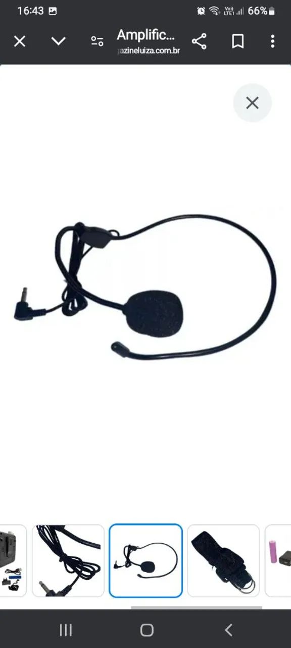 Megafone Portátil com Microfone de Lapela - Azul - Foto 2