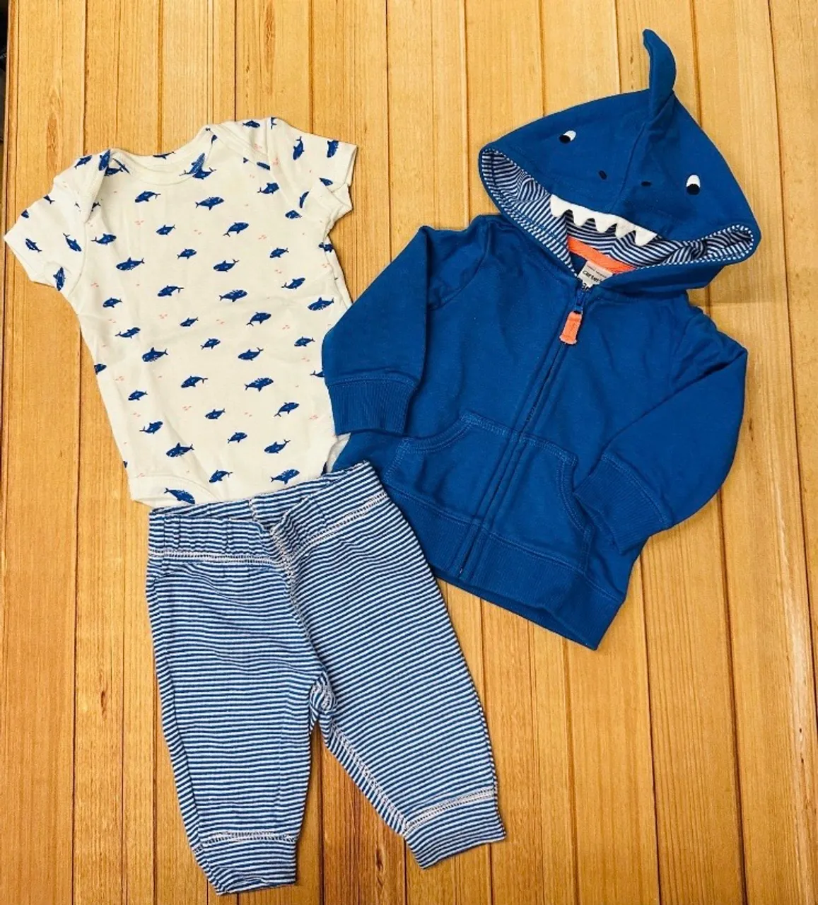 Conjunto 3 peças Carter's Tubarão - Roupa de Bebê carters