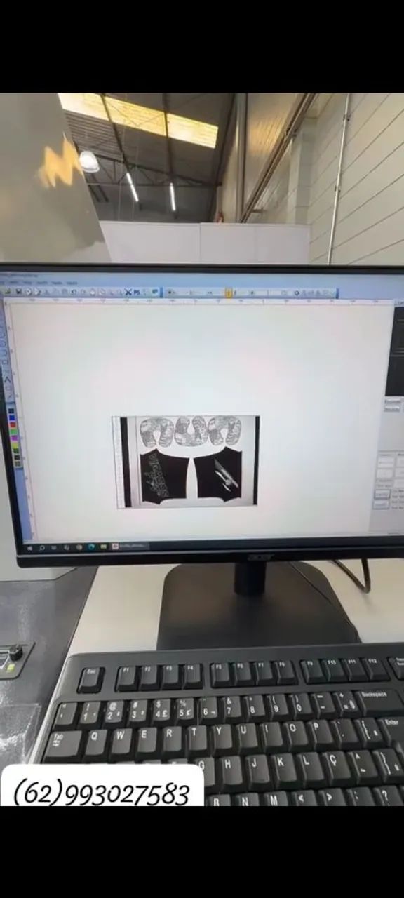 Máquina de corte a laser para tecido com 2 bicos. - Foto 2