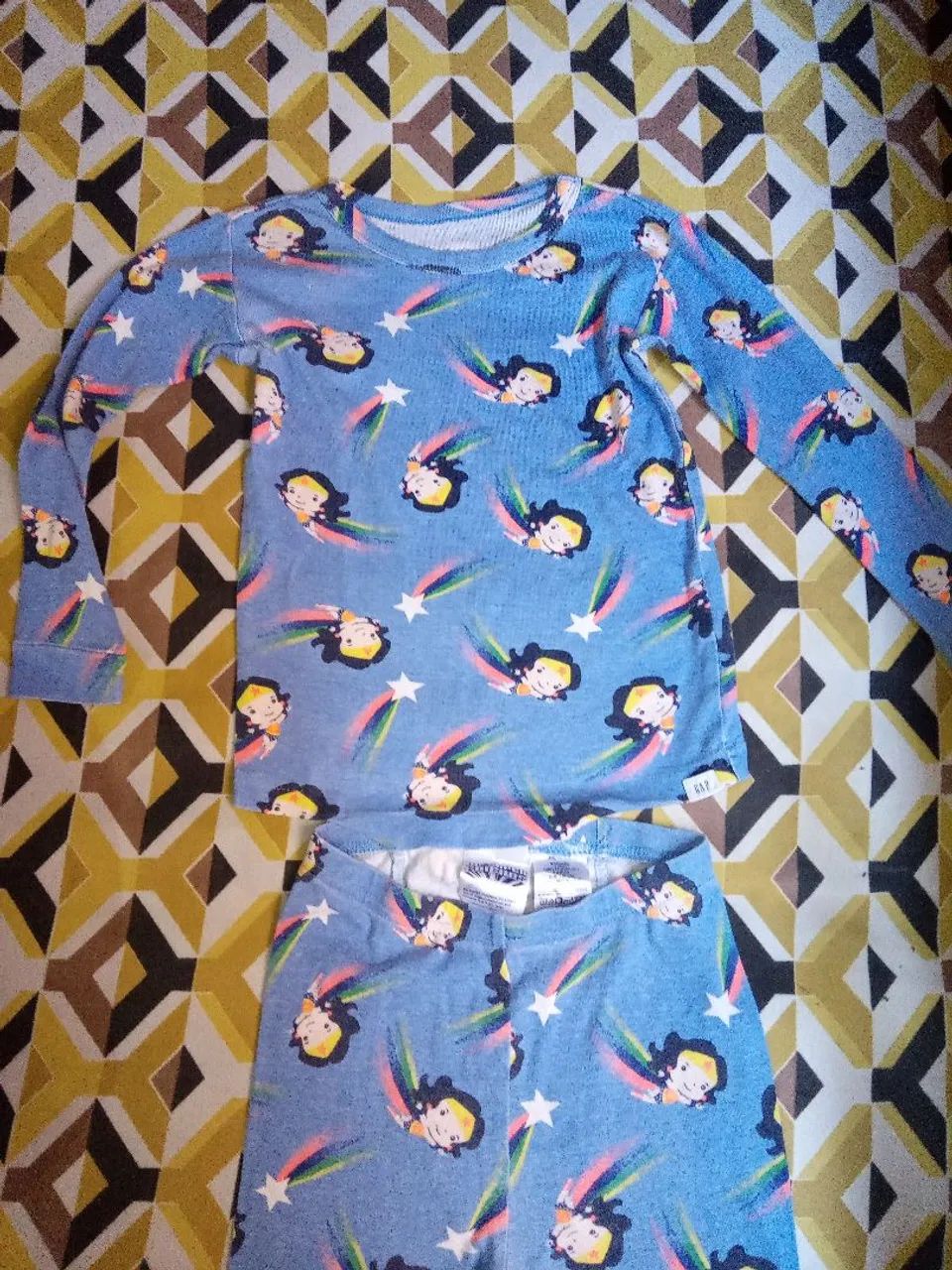 Pijamas de menina com estampa de estrelas - Foto 2