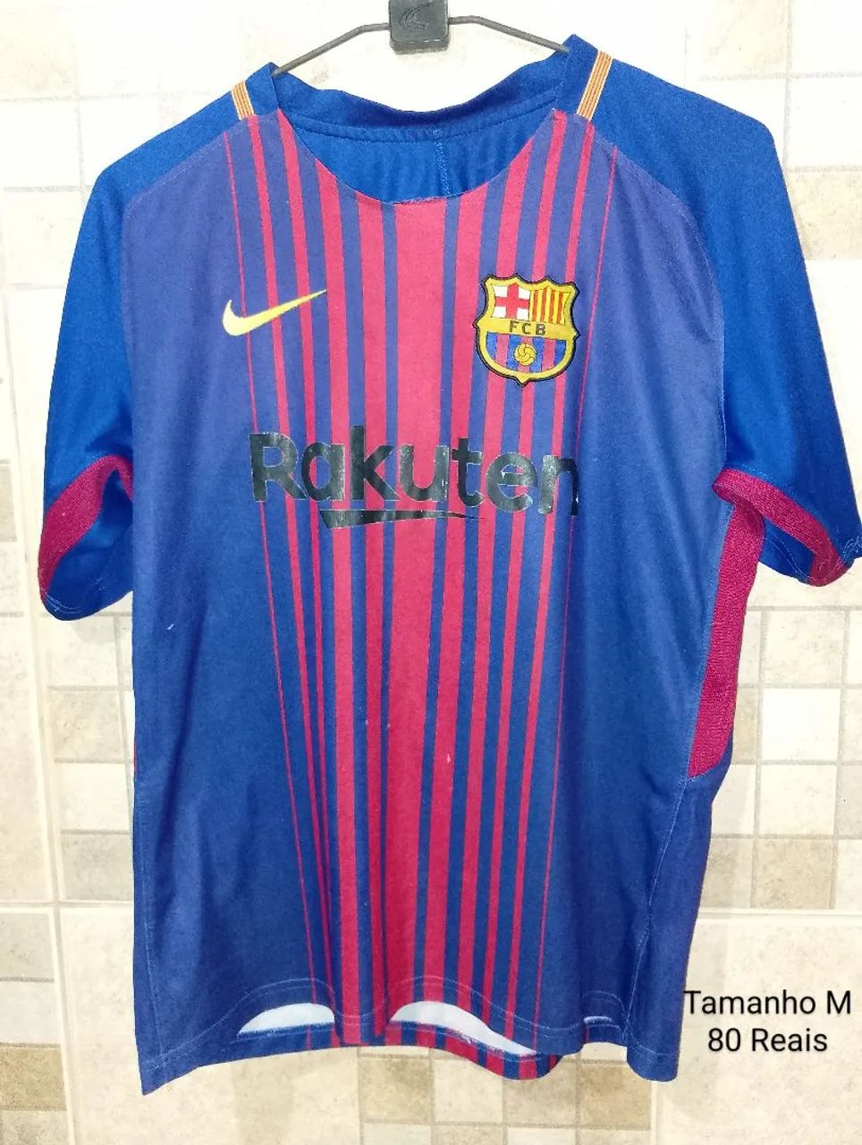 Camisa  de futebol Barcelona Rakuten - Tamanho M