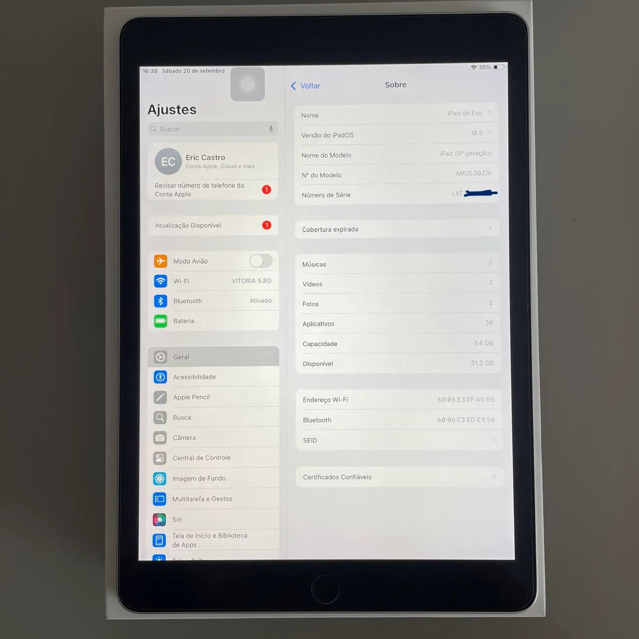 iPad 9 geração 64Gb 63824106525443123