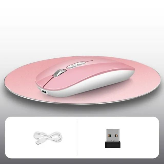 Mouse Sem fio Wireless Ultrafino Recarregável 1600Dpi - Foto 5