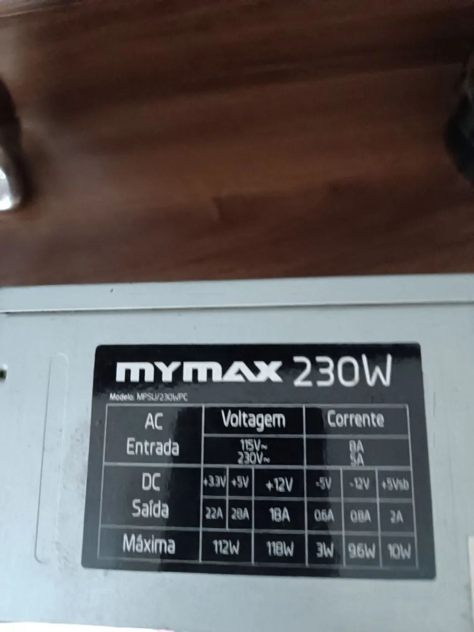 Fonte de alimentação  mymax 230 w