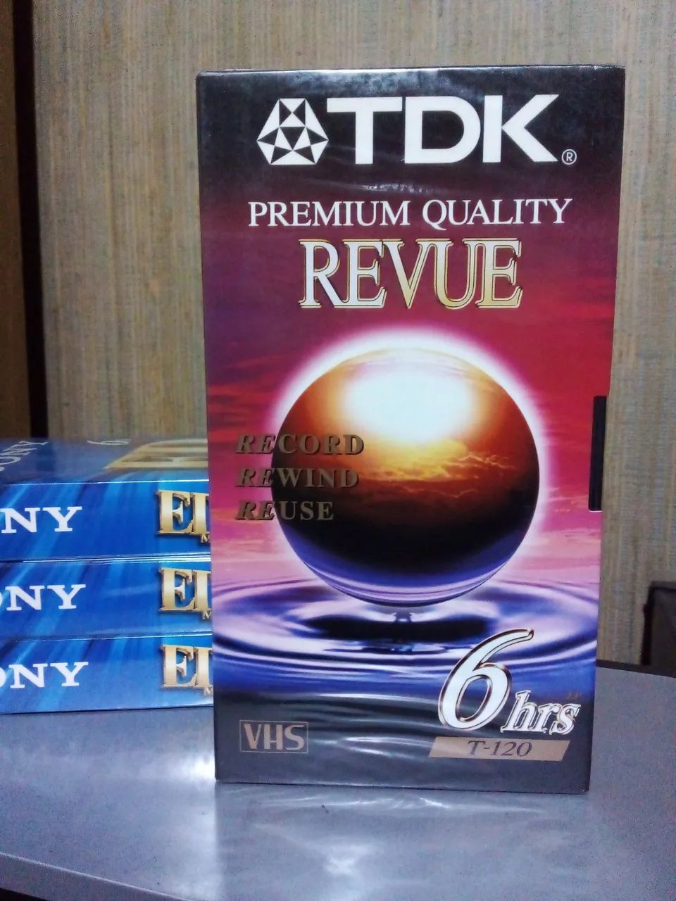 VHS - 4 fitas virgens - 3x Sony 1x TDK - Foto 4