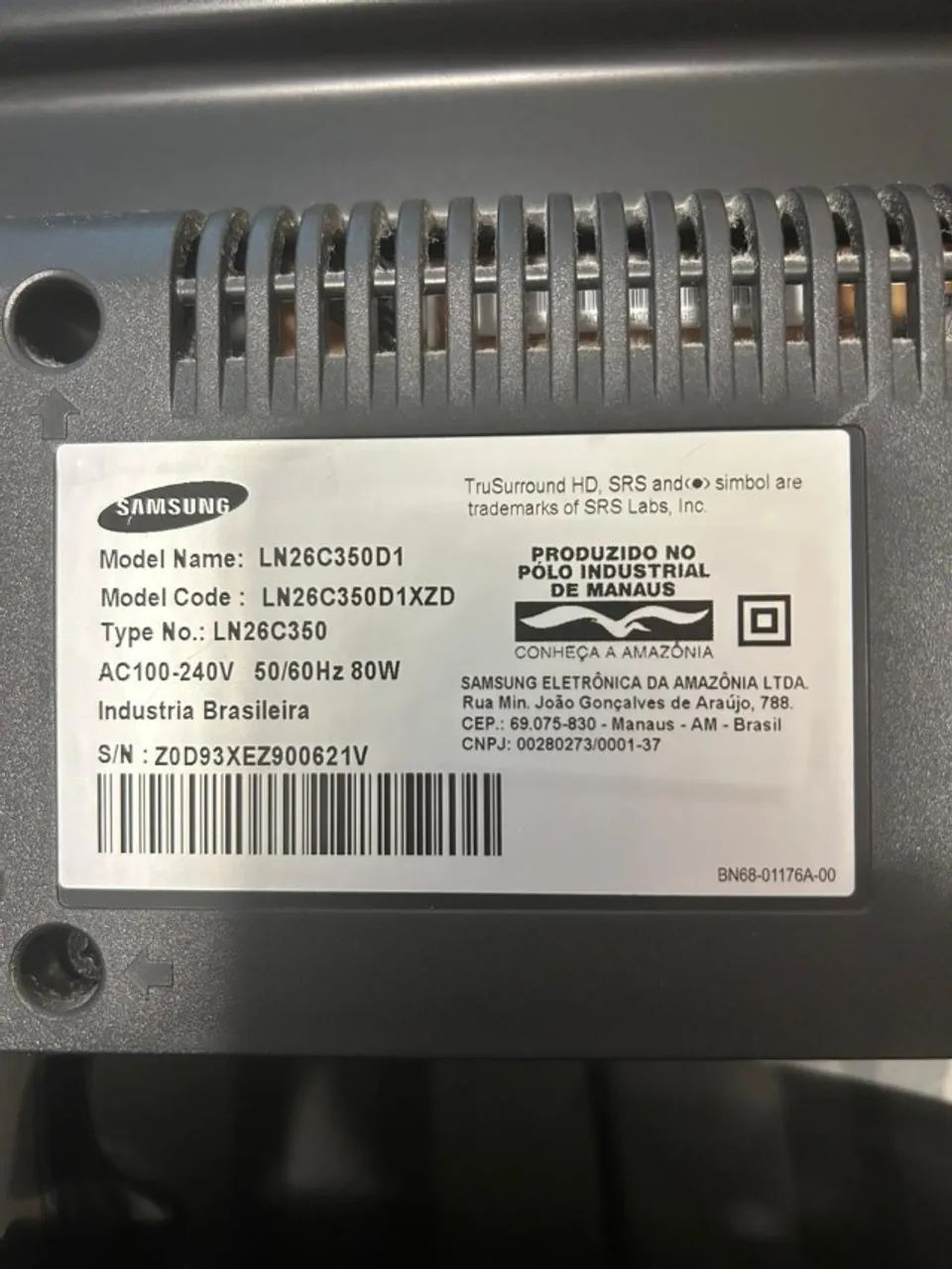 TV 26" LCD Samsung Modelo LN26C350D1 - Funcionando perfeitamente - Foto 4
