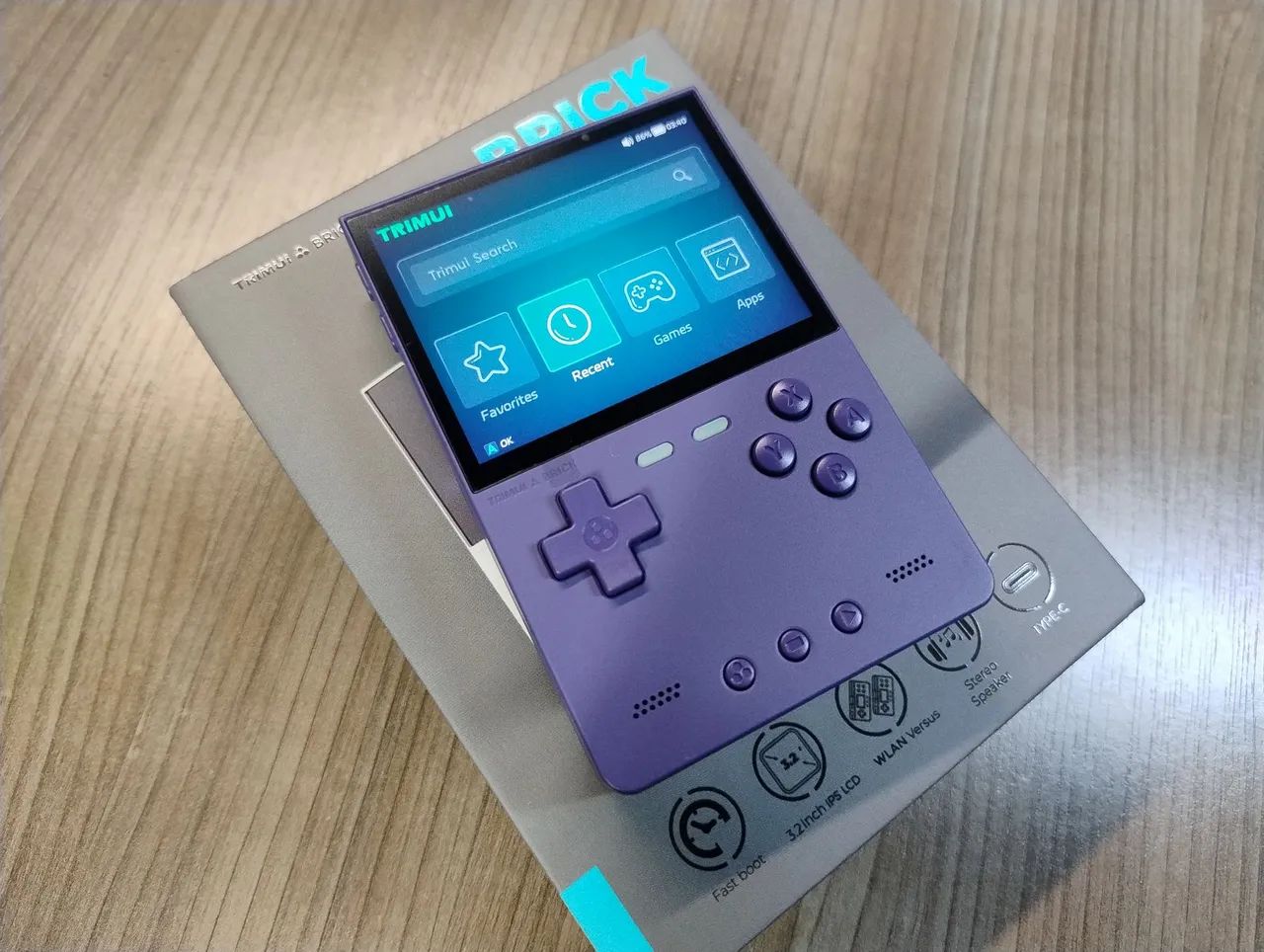 Trimui Brick Roxo Portátil jogos retro