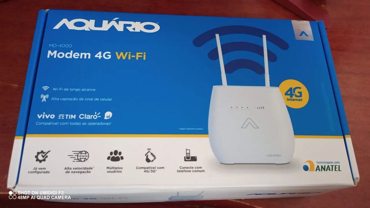 Modem 4G Wi-Fi Aquário MD-4000 - Novo