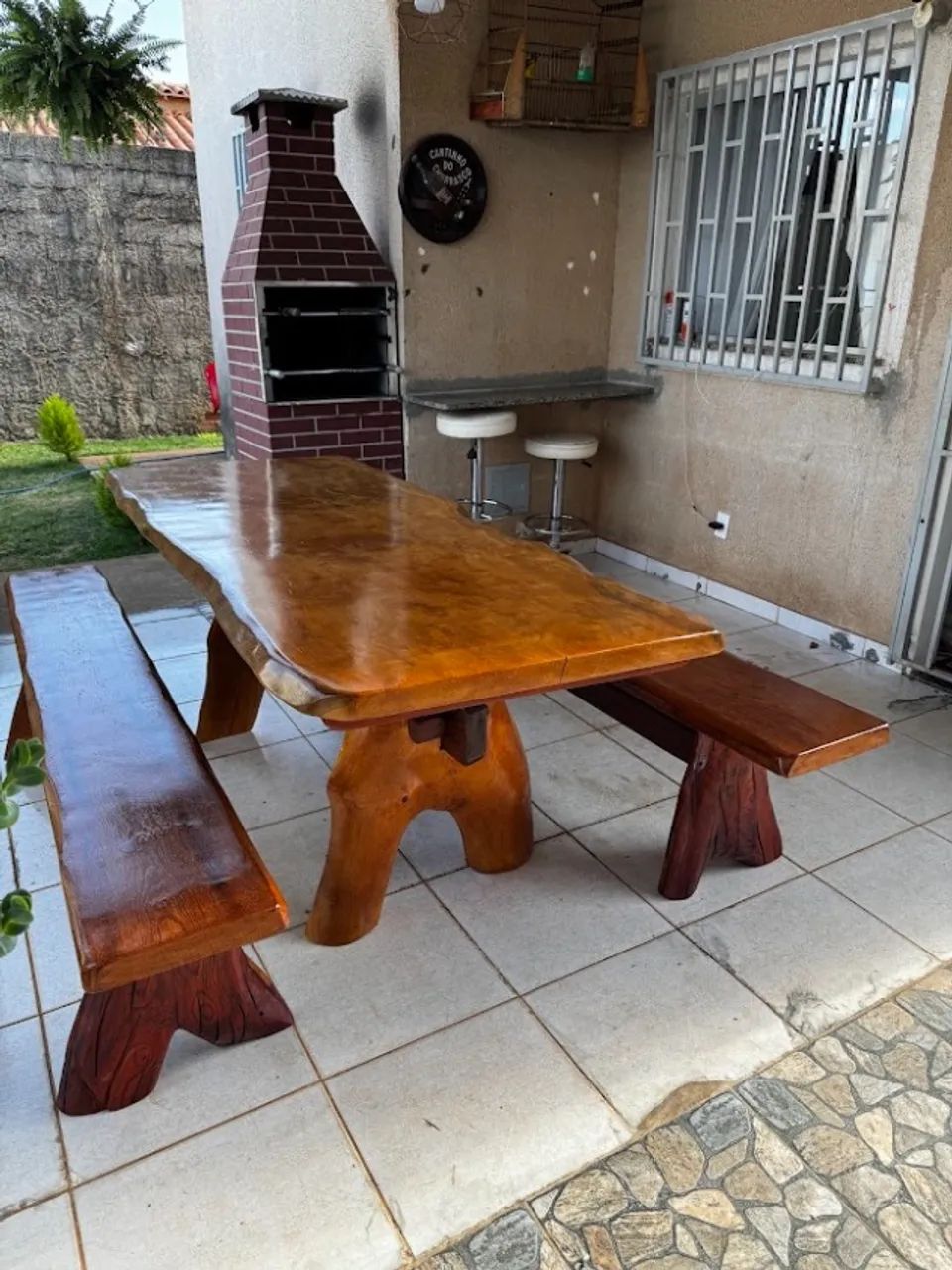 Vendo Mesas Rusticas de madeira prancha única - Foto 2