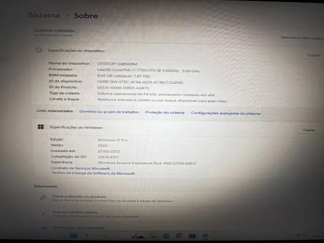 Micro PC Intel Core I7 8Gb Memória HD 480Gb SSD Windows 11 PRO - Foto 2