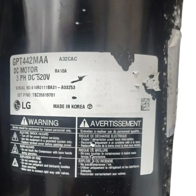 Compressor LG GPT442MAA 47.500 BTU R410A 3PH 520V - Foto 2
