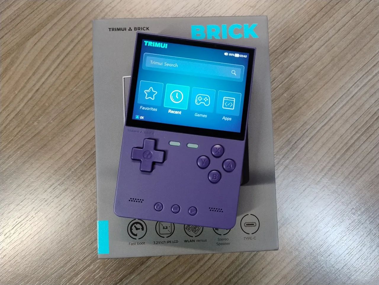 Trimui Brick Roxo Portátil jogos retro - Foto 2