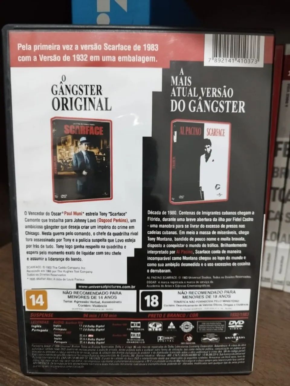 DVD Scarface Duplo: Duas Versões (1932 e 1983) Raridade - Foto 4