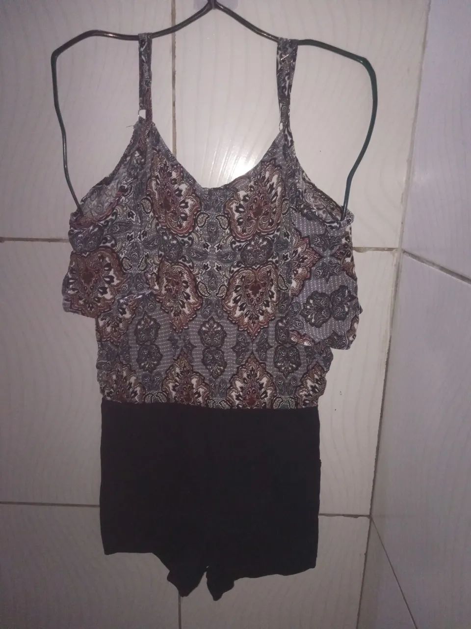 Macacão Curto Feminino Estampado M - Foto 4