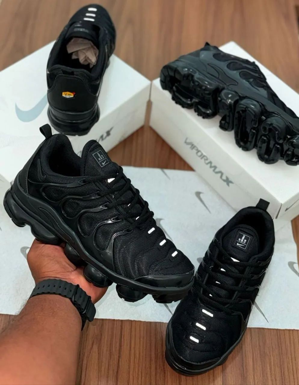 Tênis Nike Air Max TN VaporMax Preto Calçados Praia de