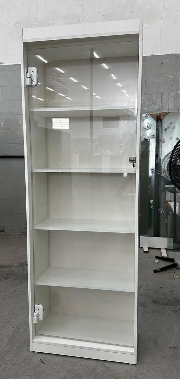 ESTANTE PRATELEIRA EXPOSITORA MDF PORTA DE VIDRO - NOVA