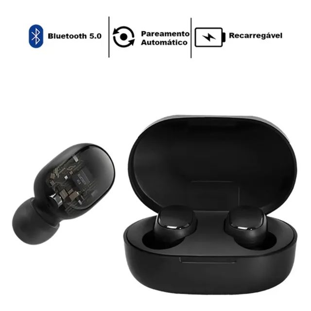 Fone Bluetooth 5.0 TWS Sem Fio - Cancelamento e Microfone