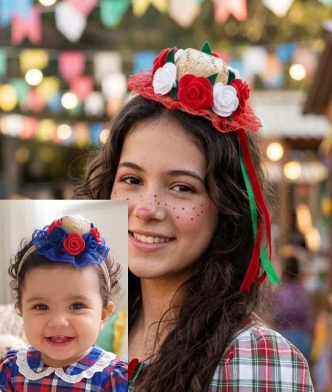 Tiaras de Flores e presilhas São João - Foto 2