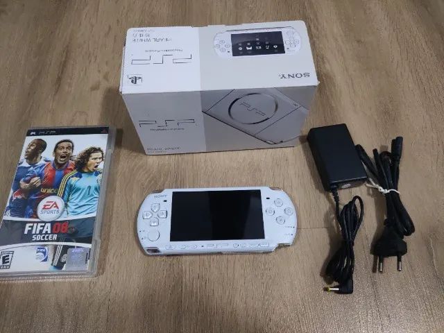 PSP 3001 Pearl White com caixa réplica (Sem Bateria) - Consoles de
