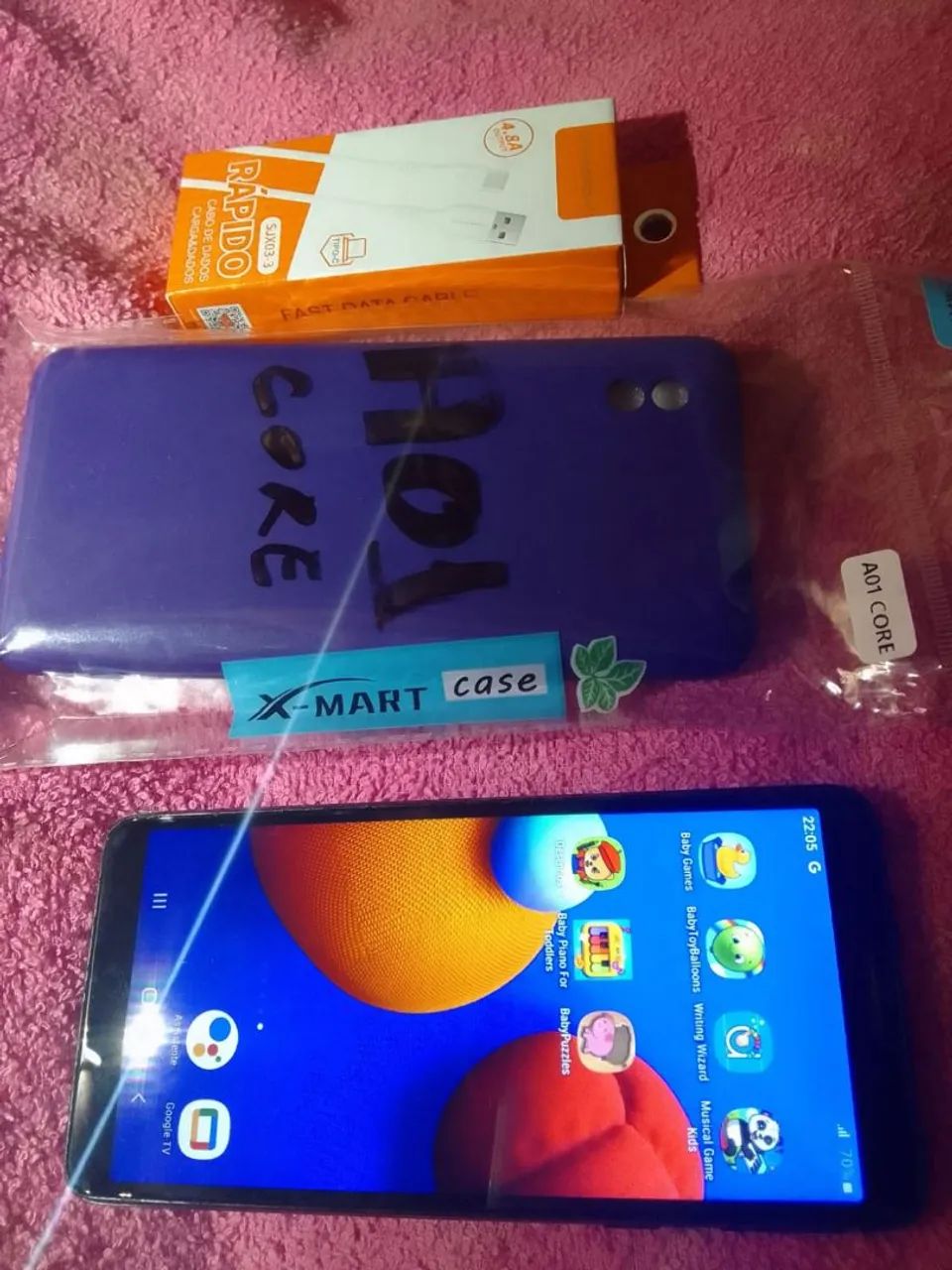 Samsung A01 core de 32 gigas com carregador e capinha  - Foto 3
