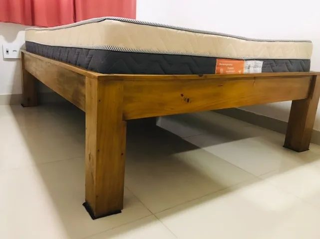 Oportunidade! Cama de madeira/casal - Foto 2