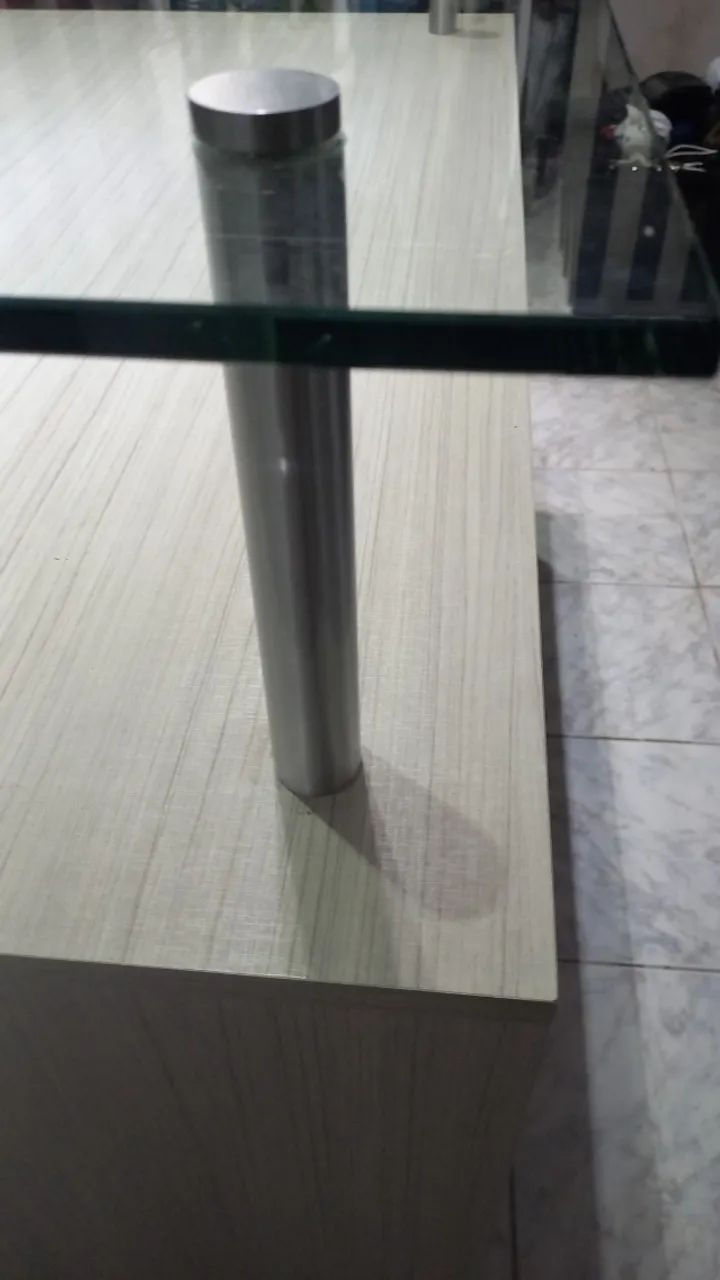 Balcão MDF reforçado + tampão e vidro para loja ou salão de beleza - Foto 5