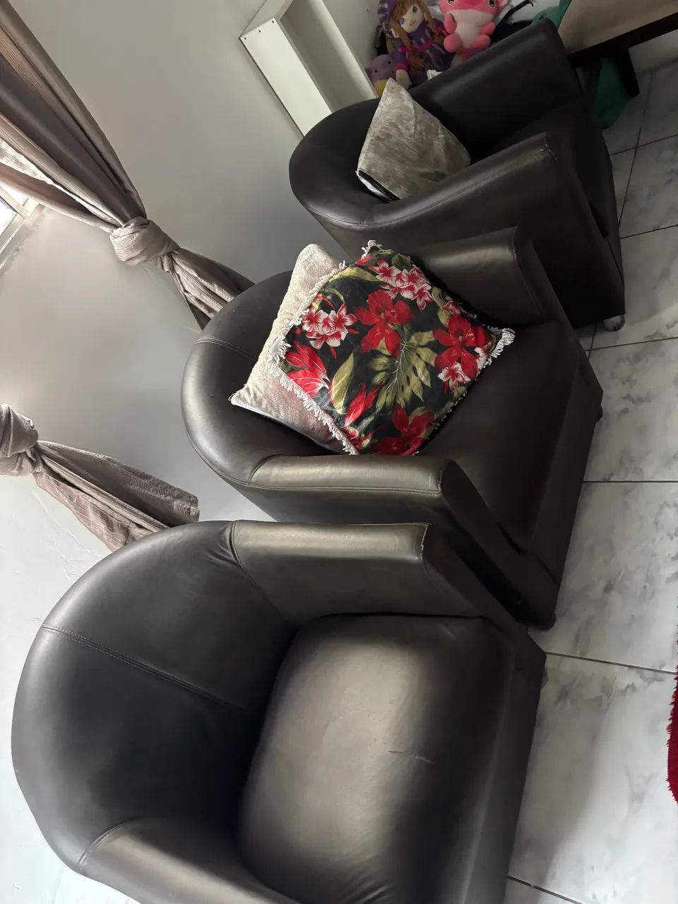 Poltrona de couro 