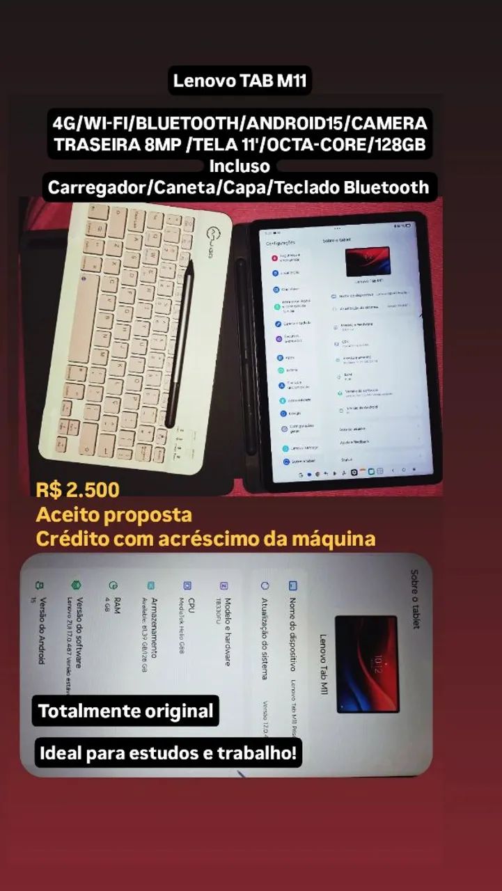 Vendo Tablet ideal para estudos e trabalho - Foto 2