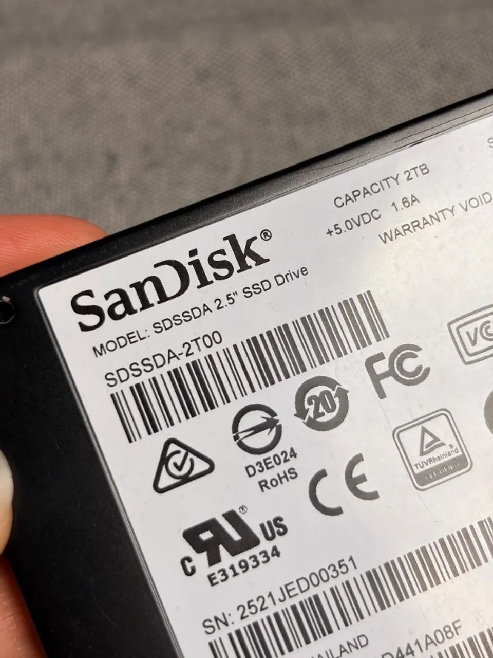Ssd sata SanDisk 2tb - Foto 2