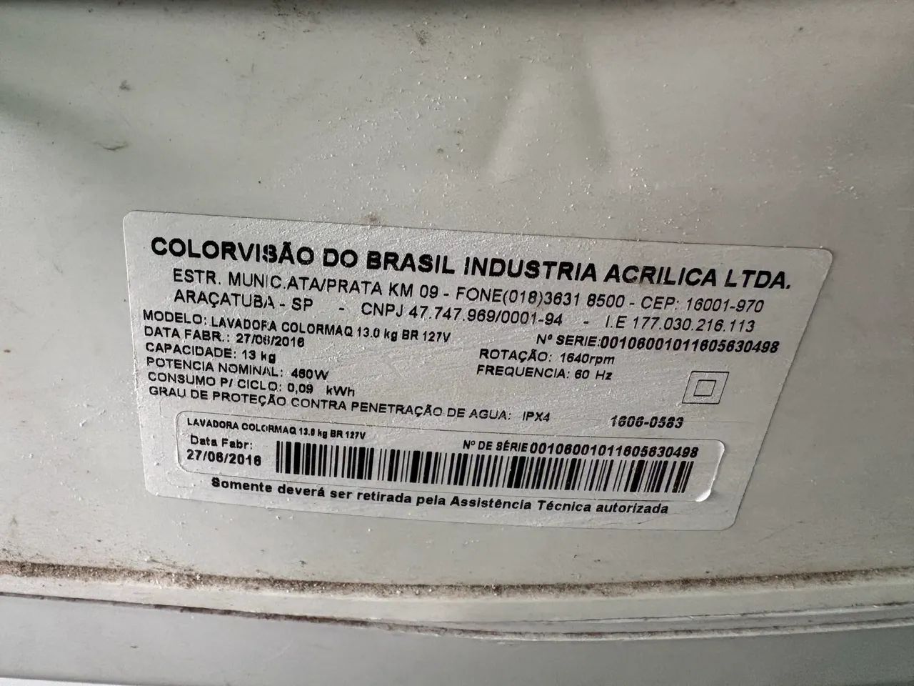 Tanquinho 13 quilos