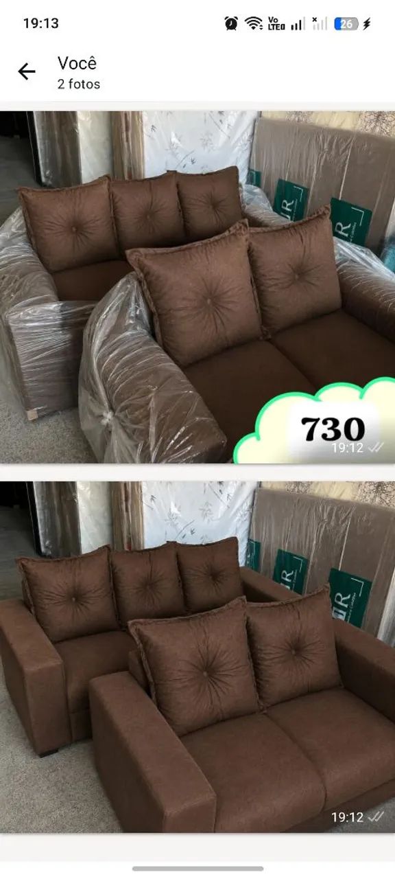 Conjunto de sofá 730, canto 830, retrátil 830