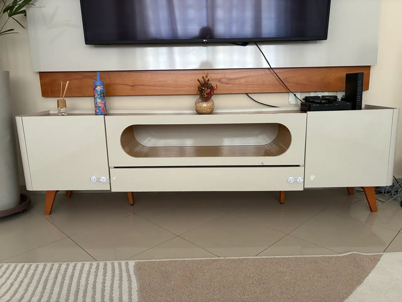 Rack bancada para tv até 85 polegadas curvo