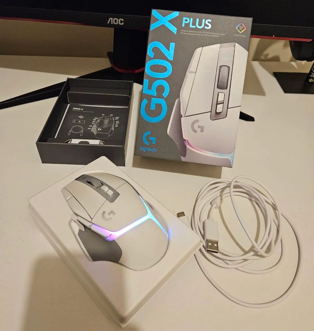 Mouse G502X Plus Branco RGB
