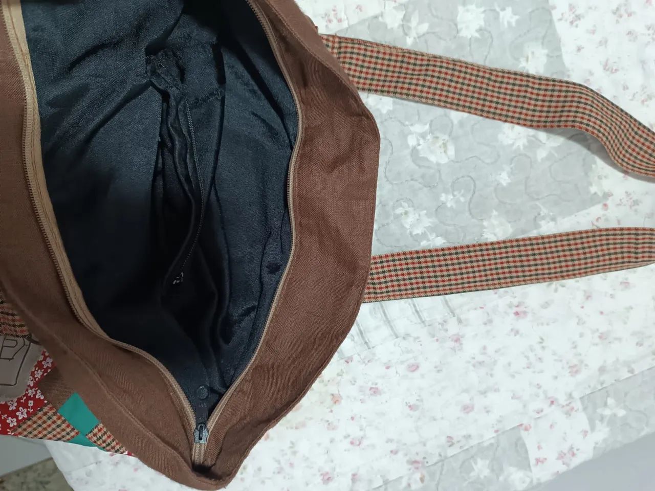 Bolsa de ombro de tecido  - Foto 2