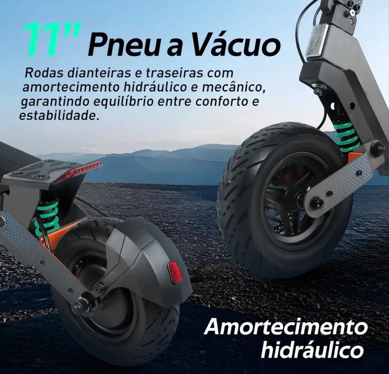 PATINETE HONEY WHALE H4 2400W ATÉ 70KMH É 70KM AUTONOMIA NOVO LACRADO - Foto 3
