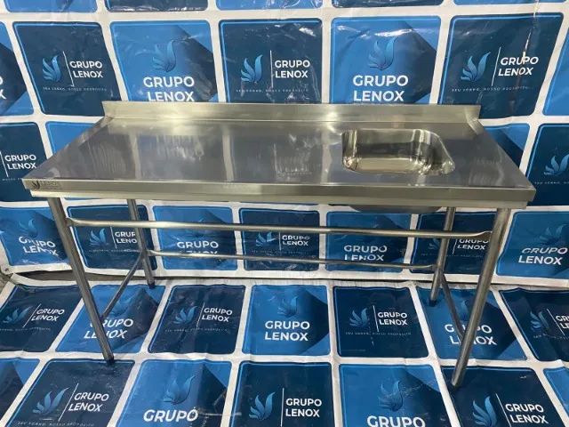 MESA AÇO INOX COM CUBA PARA RESTAURANTE - Foto 2