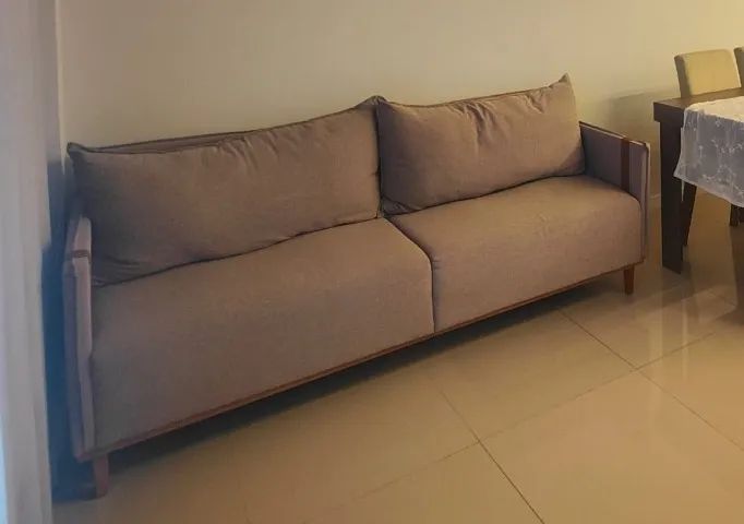 Sofá 2 metros em linho - Foto 3