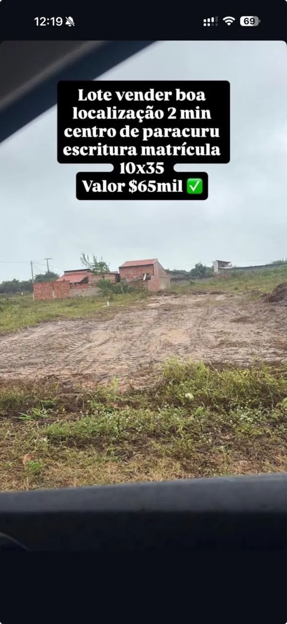 Vendo terreno no paracuru 2 minutos do centro 
