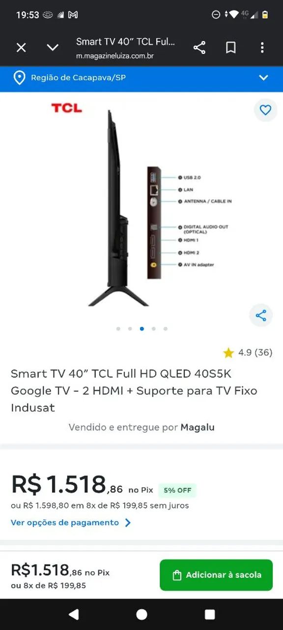 Sart tv  40 40s 5K nova na caixa lacrada - Foto 3