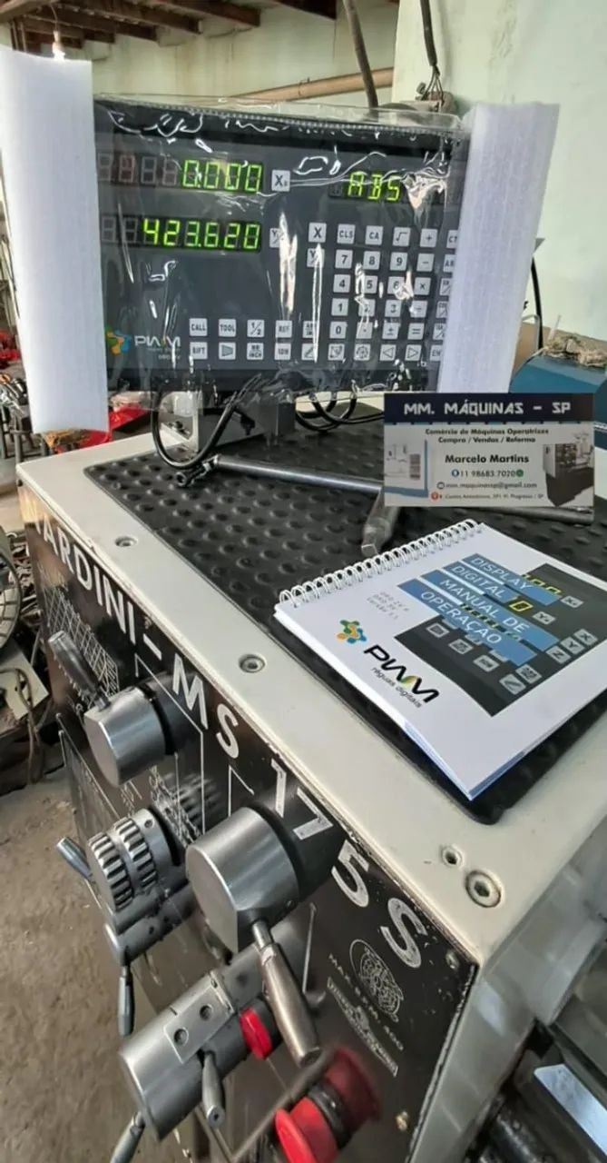 Torno mecânico nardini mascote  175-S com digital novo 1000 mm reformado e completo de tud - Foto 2