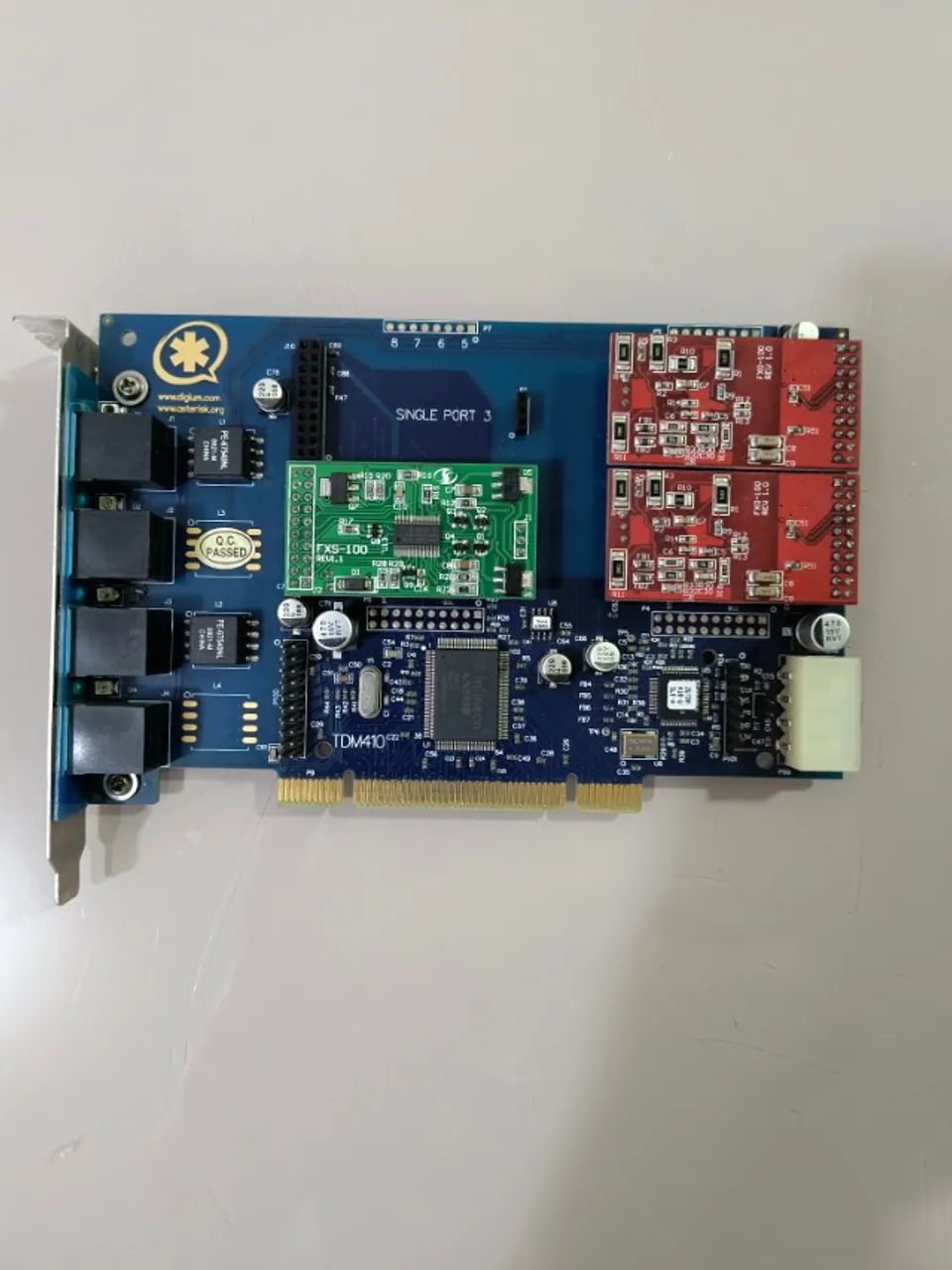 Placa Asterisk TDM410 - 4 portas