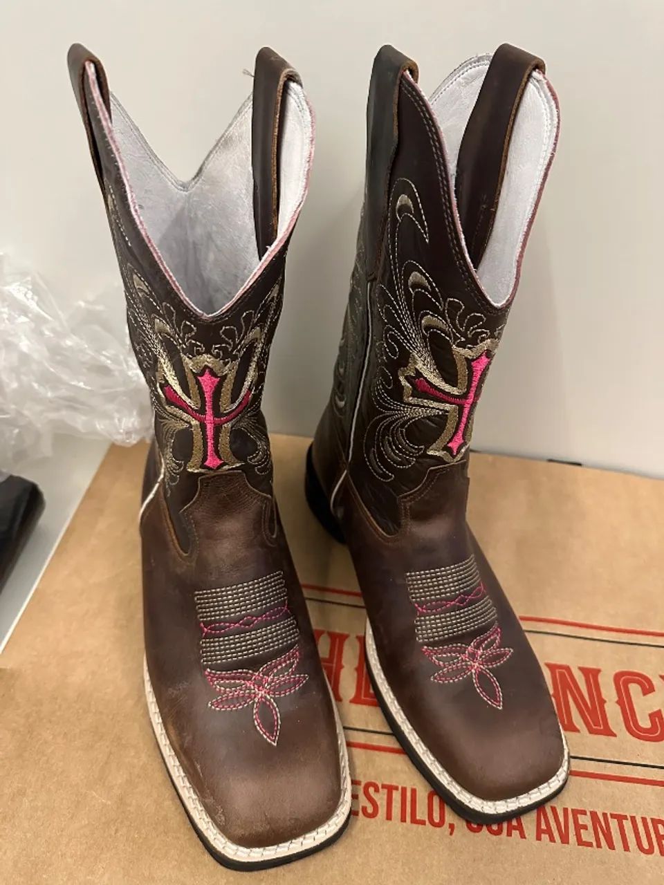 Bota texana couro