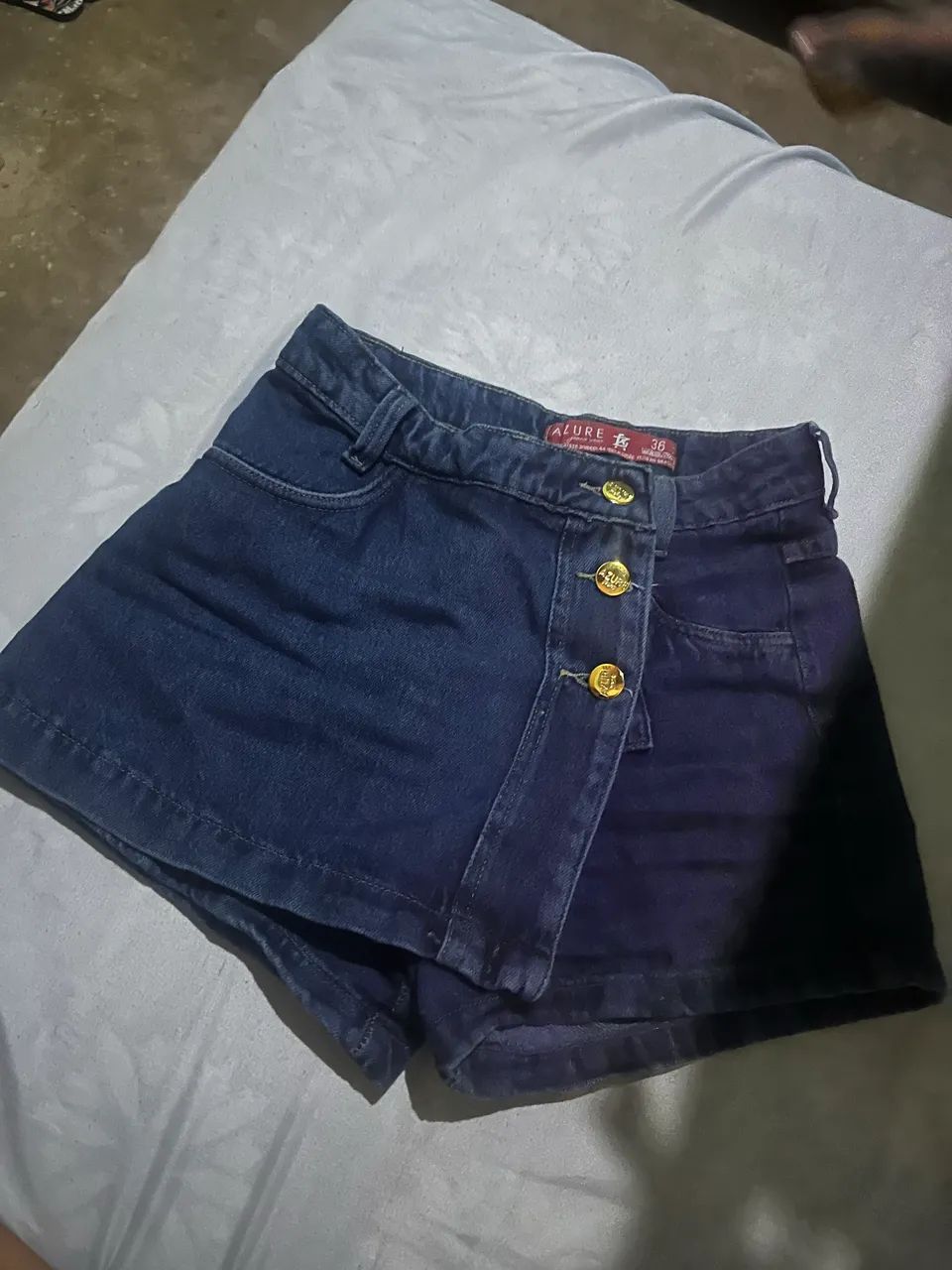 Saia jeans feminina 